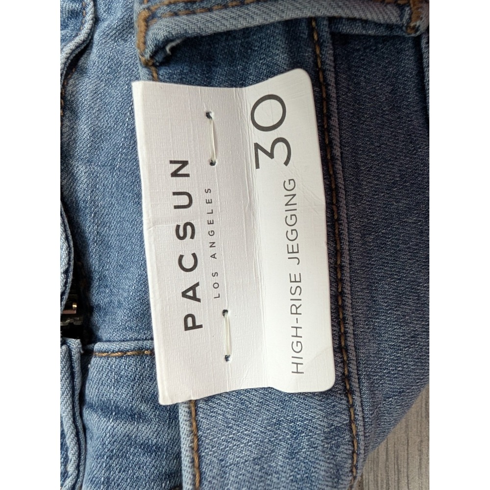 Pacsun High-Rise Jegging Womens 30 Blue Bone Super Stretch Skinny Jeans Denim - Picture 7 of 9